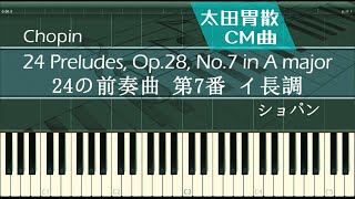 ショパン 前奏曲 第7番 イ長調【ピアノ】太田胃散CM曲