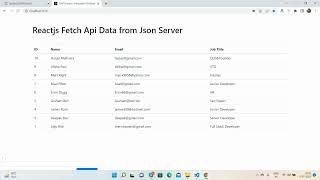Reactjs Fetch Api Data from Json Server Using Hooks