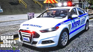 Playing GTA 5 As A POLICE OFFICER City Patrol| NYPD LC|| GTA 5 Lspdfr Mod| 4K
