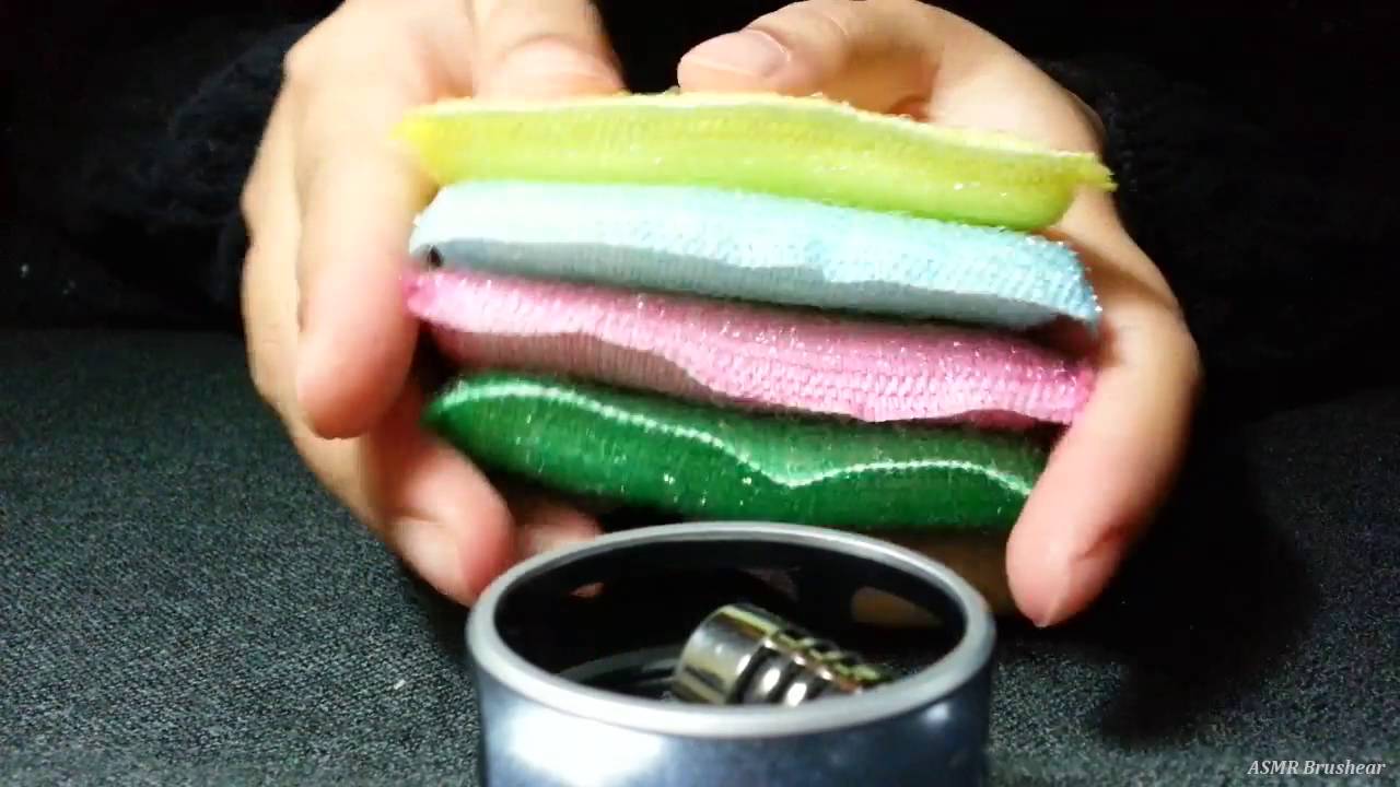 Asmr Playing With Scratchy Sponges Scratching Squishing Youtube