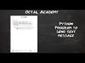 How To Send Message From Python Program To Any Mobile || Python Twilio