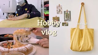 SUB) Busan daily life vlog🌻| My own bag✨| Sewing is fun!