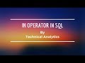 IN Operator in SQL|SQL Tutorial-18 | Shreyansi Collection |