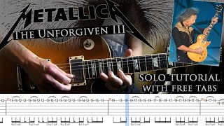 Metallica - The Unforgiven III guitar solo lesson (with tablatures and backing tracks)