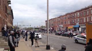 Police Cars Speed Down North Avenue