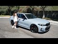 New 2024 BMW M340i in Brooklyn Grey / Tacora Red Interior / Exhaust Sound / BMW Test Drive W/ Olivia