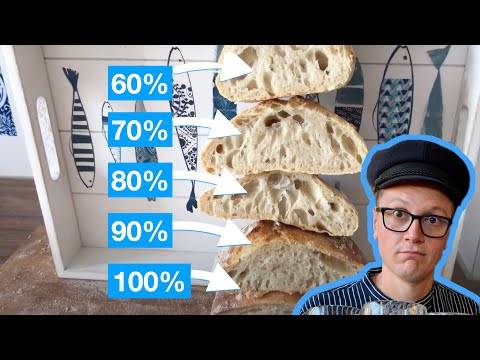 What is the ratio of water to flour in bread?