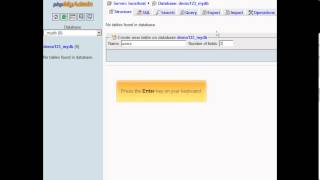 Managing a MySQL database with phpMyAdmin