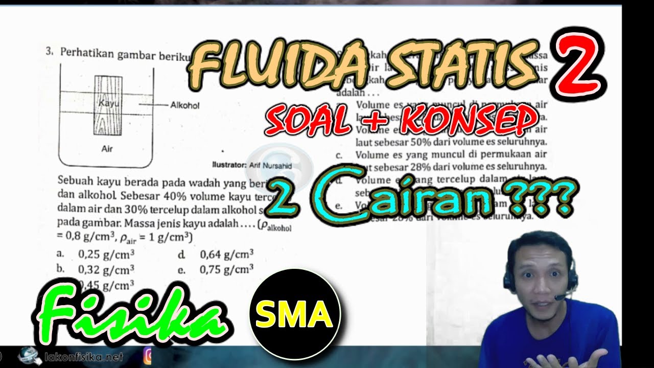 FISIKA KELAS 11 - FLUIDA STATIS 2 || Benda Terapung 2 Cairan Hukum ...