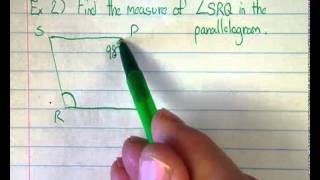Properties of Parallelograms Worked Example Problems