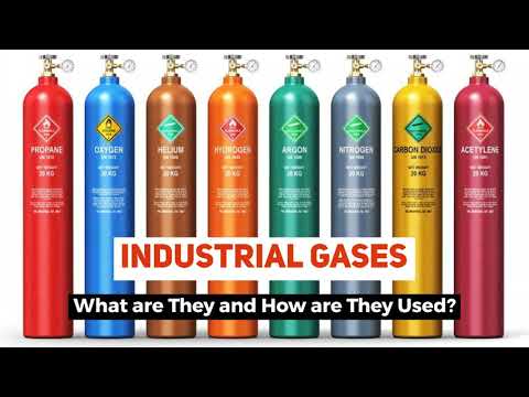 What are the three types of industrial gases?