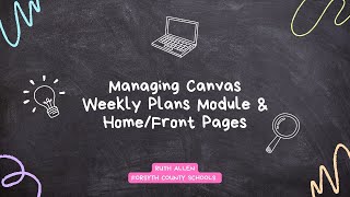 Canvas Weekly Modules Overview