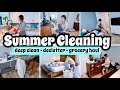 MESSY HOUSE CLEANING | deep clean my house with me + all day summer cleaning motivation