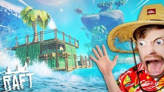 RAFT SINKING IN STORM !? GET ON THE ISLAND !! • RAFT Gameplay ( Part 3 Full Release)