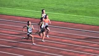 2015.10.24 岡山カーニバル 女子100ｍ 予選1組