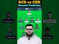 RCB vs CSK Dream11 Prediction|RCB vs CHE Dream11 Prediction| #rcbvschedream11 #rcbvsche #dream11