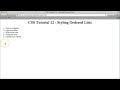 CSS Tutorial 12 - Styling Ordered Lists