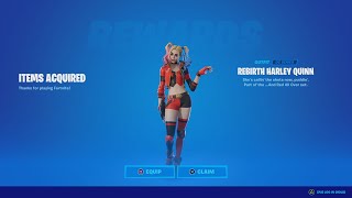 REBIRTH HARLEY QUINN Skin Gameplay \u0026 Review! (Batman/Fortnite: Zero Point Comic Book FIRST CODE)