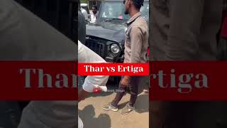 Mahindra Thar v/s Maruti Suzuki Ertiga #accident #crash #cars