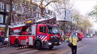 Flinke woningbrand aan het Sarphatipark in Amsterdam