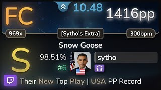 🔴 10.5⭐ sytho | Mutsuhiko Izumi - Snow Goose [Sytho's Extra] +NC 98.51% FC #6 | 1416pp - osu!