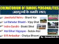 Samadhi Sthal | Crematorium Of Famous Indian Personality | Current Affairs 2022 | By Dewashish Sir