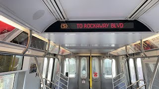 RARE: On board an R160 (S) train from Rockaway Park-B116st to Rockaway Blvd