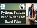 Pandas-4 | Pandas Read Write CSV, Excel Files | Python Programming | Unicode Error Solution