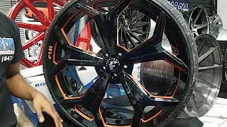 877-544-8473 24" Forgiato F2.09 Orange Madness Polaris Slingshot Wheels Custom Rims Forged Painted