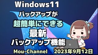 Windows11の●バックアップが●超簡単にできる●最新のバックアップ機能