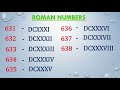 roman numbers 501 to 1000 roman numerals 501 to 1000