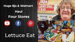 Huge 4 Store Haul Walmart Bjs Shop Rite Hannafords #shopwithme #groceryhaul #lettuceeat