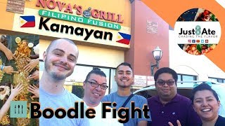 Our First Filipino Food Mukbang | Kamayan -Boodle Fight | Just8ate