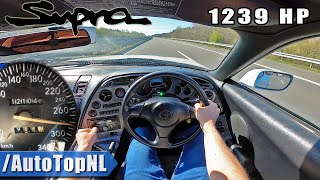 1239HP Toyota Supra HUGE TURBO! on AUTOBAHN (NO SPEED LIMIT) by AutoTopNL