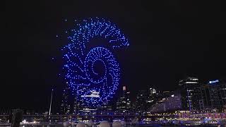 Vivid Sydney Star Bound Drone Test Lights Up Harbour Sky
