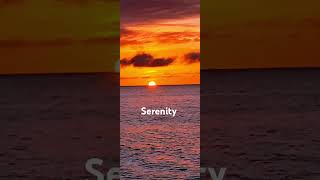 Serenity Now. Being calm, peaceful, and untroubled.\