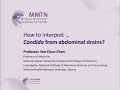 Candida from abdominal drains – Prof Yee-Chun Chen