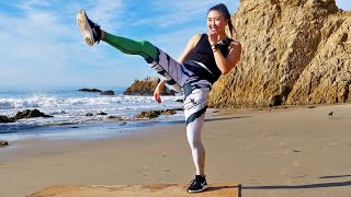 30 min Cardio Kickboxing Routine  | Burn 230 Calories