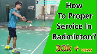 How to Service in badminton? in Hindi with English subtitles