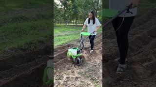 Small gasoline micro tillage machine.😱