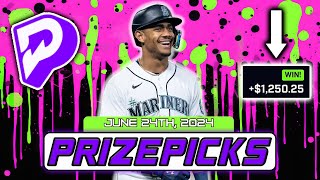 TOP MLB & WNBA PRIZEPICKS PLAYER PROPS for TODAY 6/24/24 | BEST BETS
