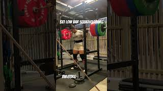 3x1 low bar squat at 185kg #fitness #squat #powerlifting #健力 #深蹲 #shorts