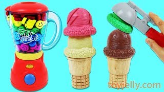 Baby Play kitchen Tools, Ice Cream With Blender Play doh Nursery Rhymes Learn Colors for Kids