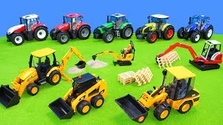 Bagger, Traktor, Betonmischer, LKW, Feuerwehrautos, Mähdrescher & Spielzeugautos für Kinder