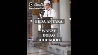 beda antara wakaf infaq dan shodaqoh