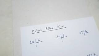 Kalanlı bölme işlemi 3.sınıf @Bulbulogretmen #matematik #bölme #3sınıf