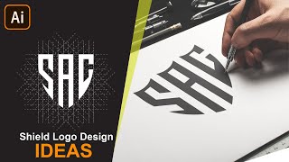 The Shield Logo Design Process | Design Any Logo Letters In Shield In Adobe Illustrator Tutorials