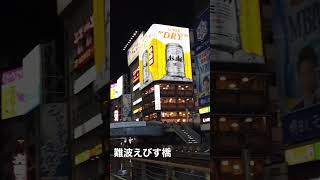 大阪難波えびす橋　なんば戎橋　Japan Osaka Nanba ebisubashi night 4K