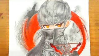 메이플스토리 신직업 카인 손그림 그리기 - Drawing MapleStory NEW JOB Kain