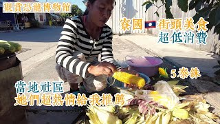 寮國🇱🇦旅遊vlog|超抵買的路邊攤烤玉米5泰銖、粿雜20泰銖，當地人非常熱情給我推薦寮國咖啡